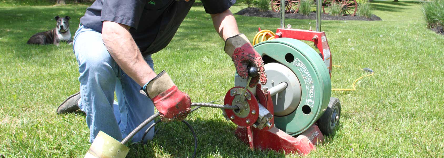 Man working on pump