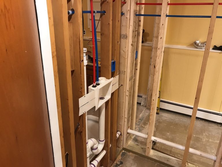 Rough in plumbing phase