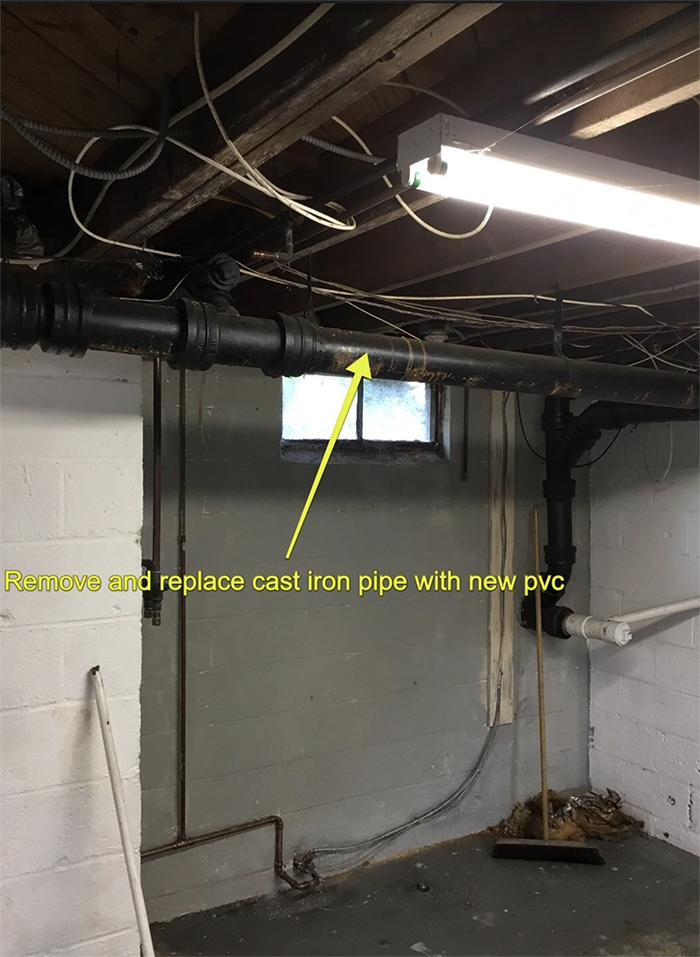 Iron pipe removal